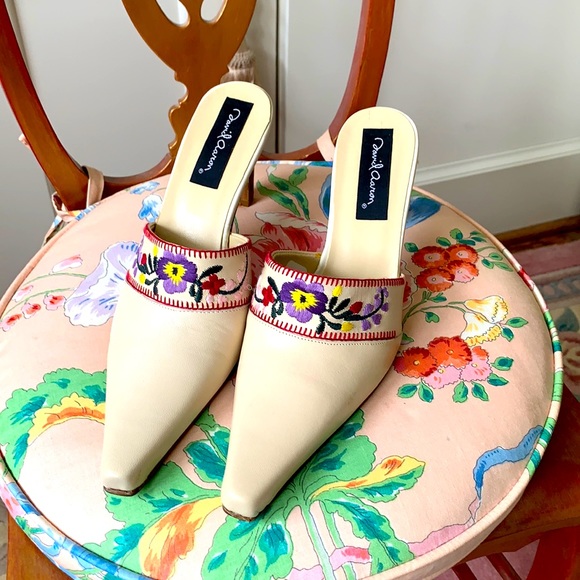 DAVID AARON GORGEOUS LEATHER SLIDES - Picture 2 of 8